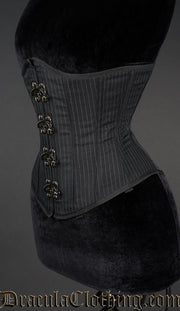 Pointed Pinstripe Clasp Corset