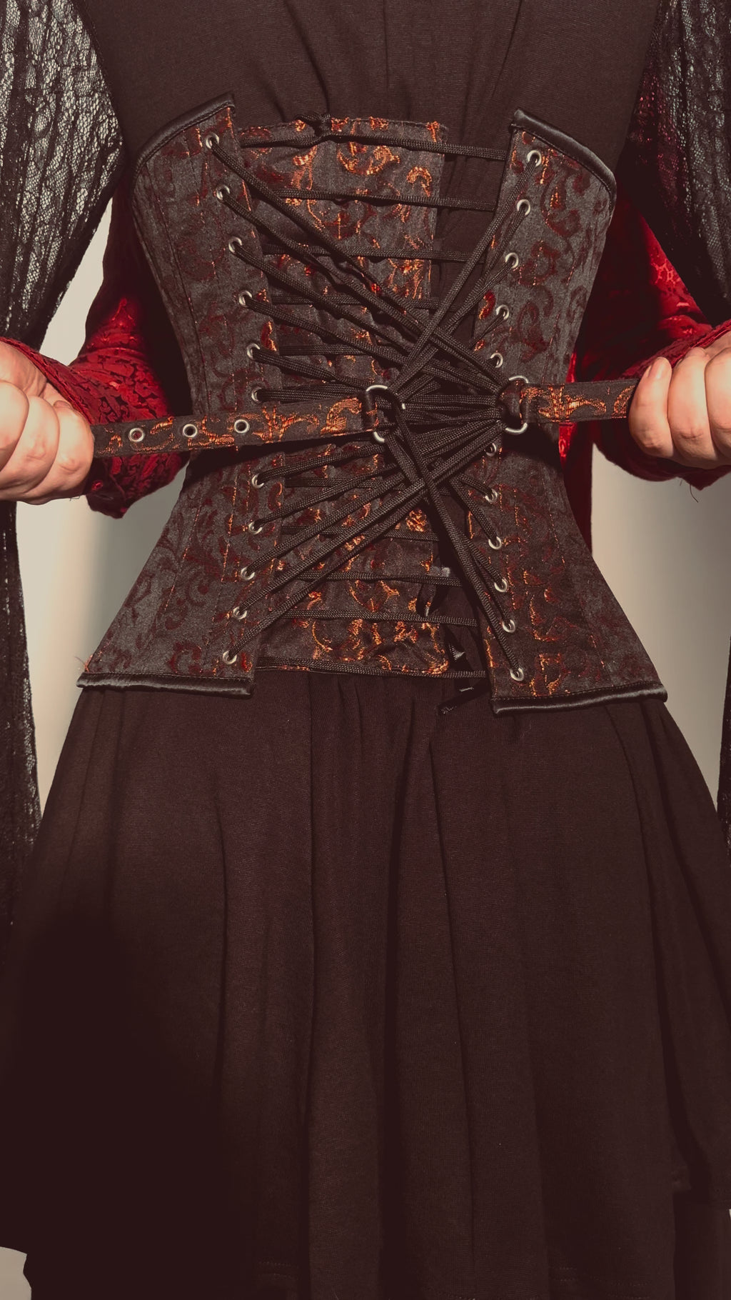 Fan Lacing Ruby Extreme Waist Corset