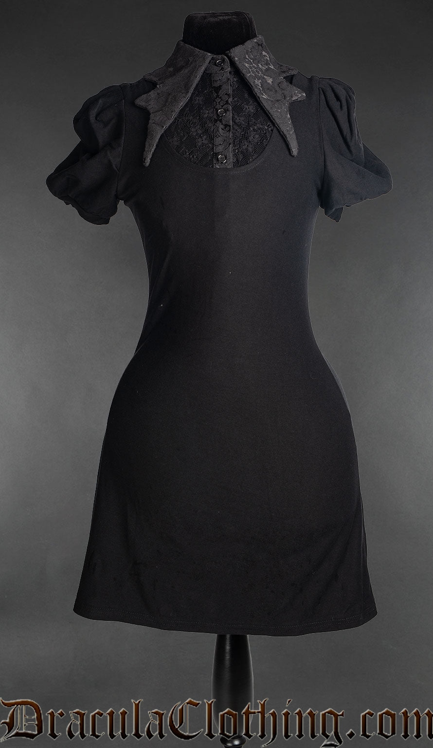 Puff Sleeve Collar Dress