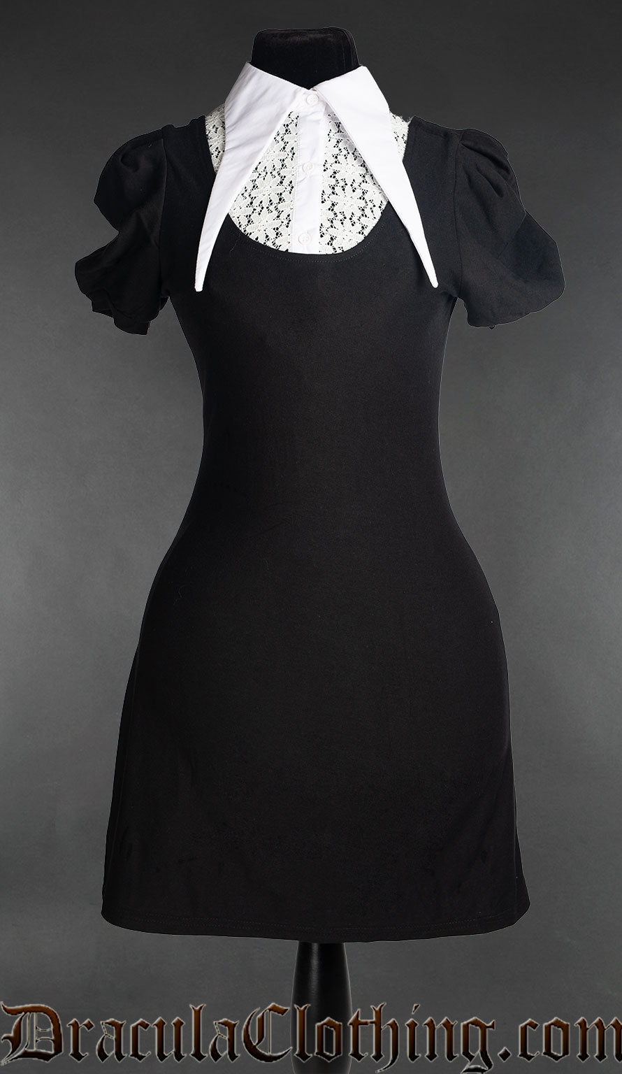 Puff Sleeve Collar Dress DraculaClothing Puff Sleeve Collar Dress DraculaClothing