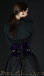 Purple Velvet Buckle Corset