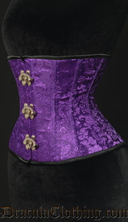 Purple Brocade Clasp Corset