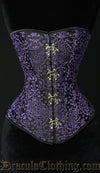 PURPLE JACQUARD CLASP OVERBUST