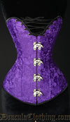 Purple Brocade Cleavage Clasp Corset