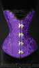 Purple Brocade Cleavage Clasp Corset