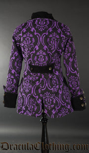 Purple Brocade Female Pirate Jacket