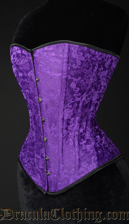 Purple Brocade Overbust Corset