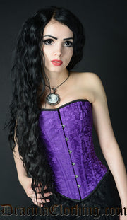 Purple Brocade Overbust Corset