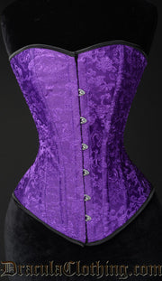 Purple Brocade Overbust Corset