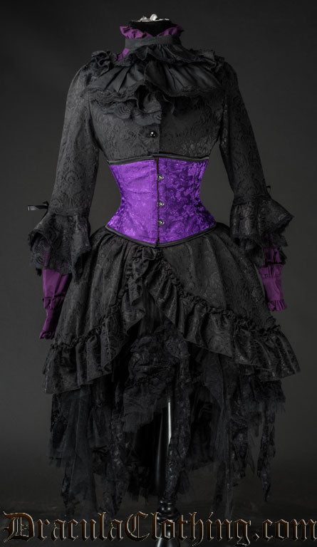 Black Brocade Queen Dress