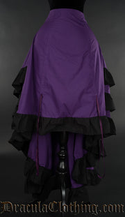 Purple Cotton Layer Bustle Skirt