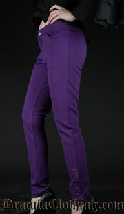 PURPLE FIVE BUTTON PANTS