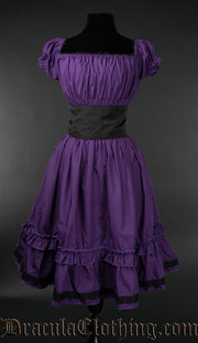 Vestido Gothabilly de algodón morado