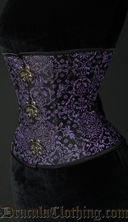 Purple Jacquard Clasp Corset