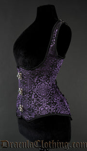 Purple Jacquard Shoulder Clasp Corset