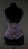 Purple Jacquard Shoulder Clasp Corset