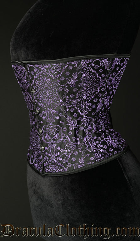 PURPLE JACQUARD CORSET