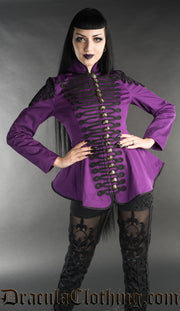 Purple Ladies Military Jacket