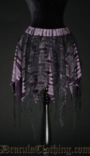 PURPLE POINTED LACE SKIRT