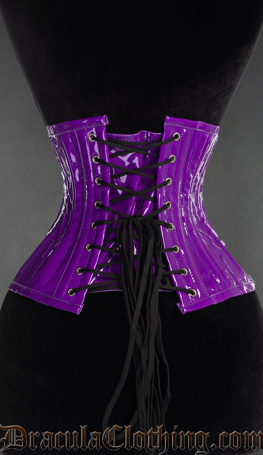 Purple PVC Double Boned Waist Cincher