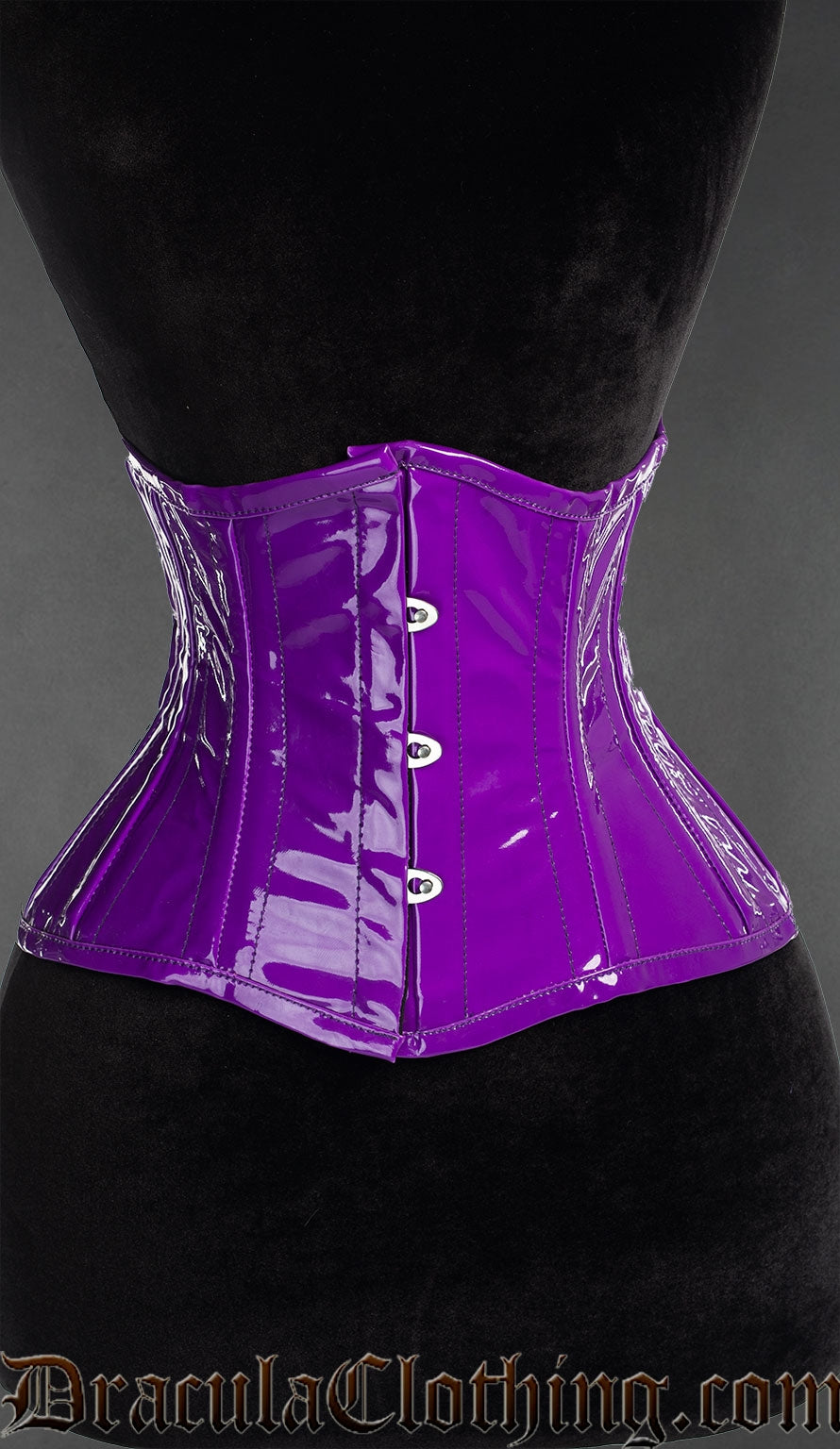 Purple PVC Double Boned Waist Cincher