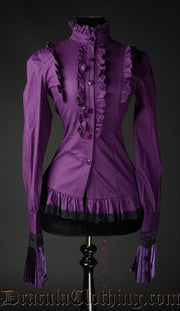 Purple Ruffle Blouse