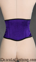 Purple Satin Laceless Corset