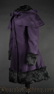 Purple Winter Wool Coat