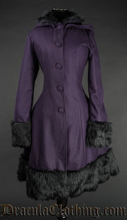 Purple Winter Wool Coat