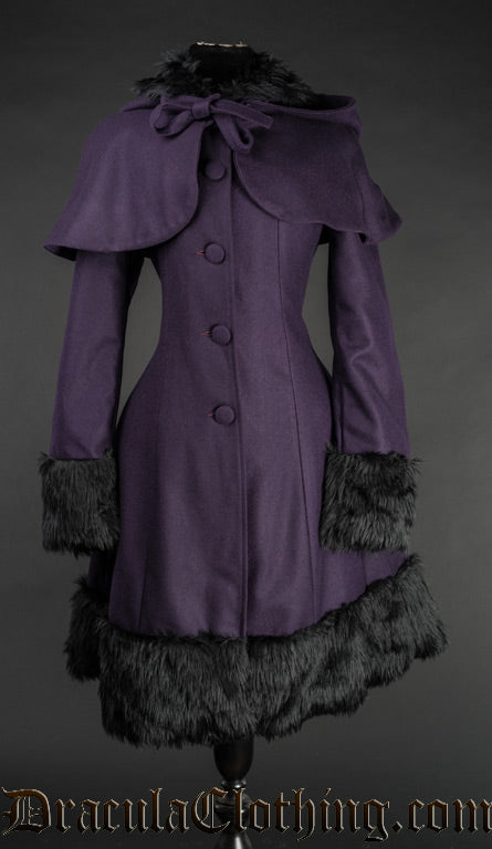 Purple Winter Wool Coat
