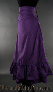 PURPLE TWO LAYER BUSTLE SKIRT