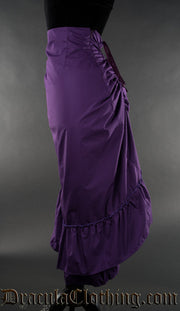 PURPLE TWO LAYER BUSTLE SKIRT