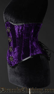 Purple Velvet Clasp Corset