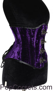 Purple Velvet Clasp Corset