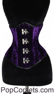 Purple Velvet Clasp Corset