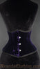 Purple Velvet Double Boned Waist Cincher