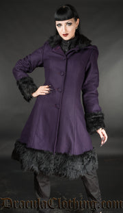 Purple Winter Wool Coat