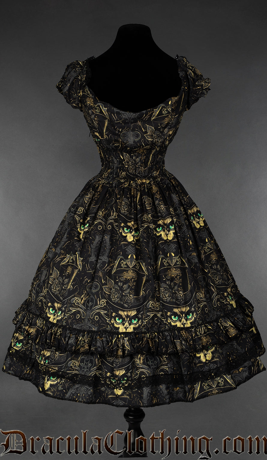Purrfect Gothabilly Dress DraculaClothing Purrfect Gothabilly Dress DraculaClothing
