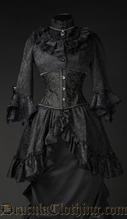 Black Brocade Queen Dress