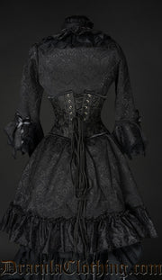 Black Brocade Queen Dress