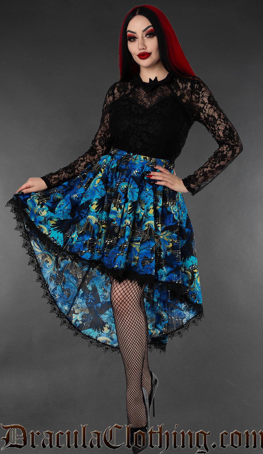 Raven Requiem High Low Skirt