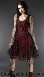 Red Art Deco Dress