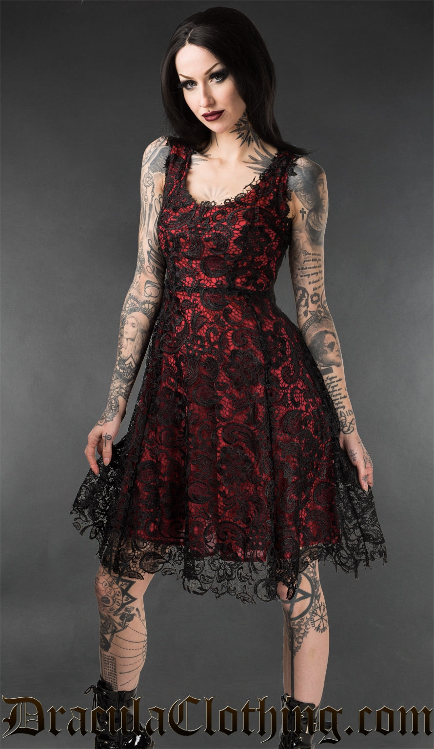 Red Art Deco Dress