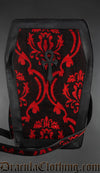 Red Brocade Big Ankh Coffin Bag