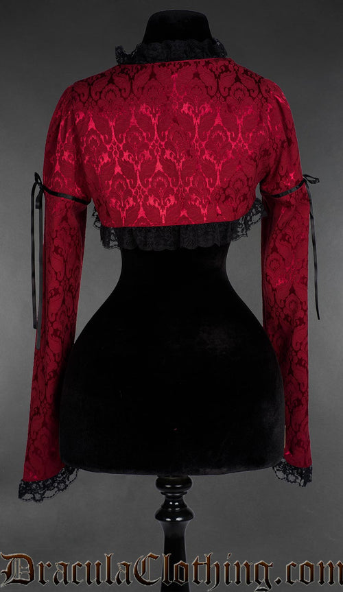 Red Brocade Bolero