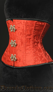 Red Brocade Clasp Corset