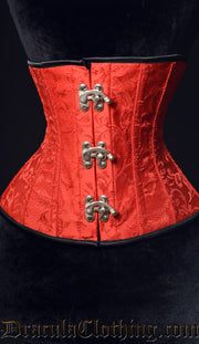 Red Brocade Clasp Corset