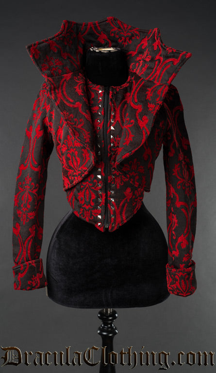 Red Brocade Evil Queen Jacket