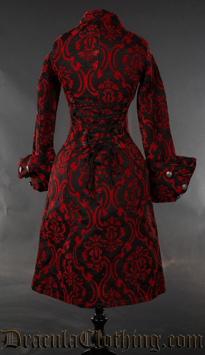 Red Brocade Female Admiral Coat