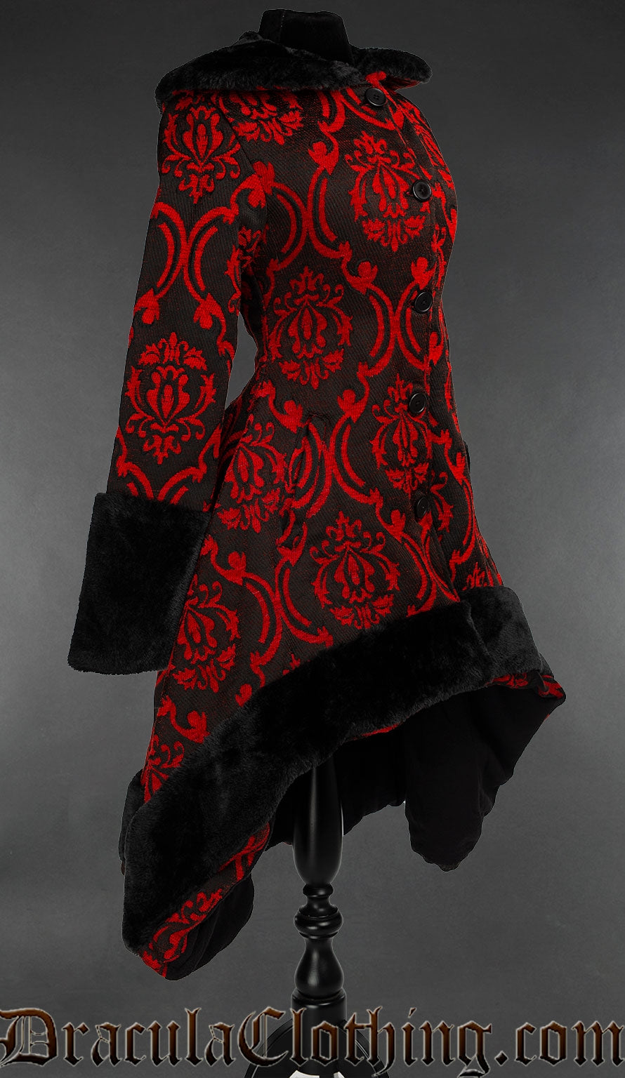 Red Brocade Frock Coat